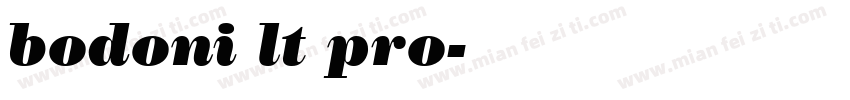 bodoni lt pro字体转换